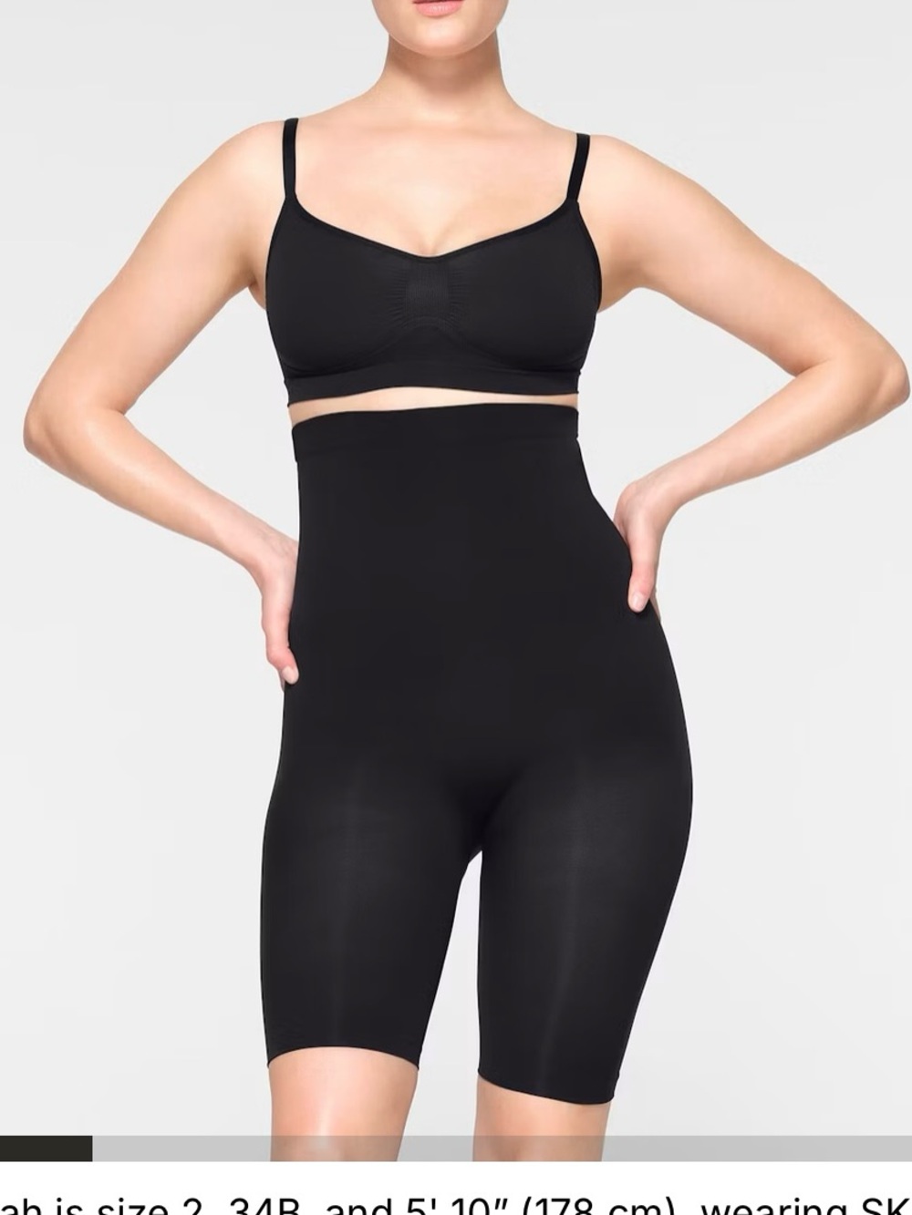 Skims Seamless Sculpting High Waisted Short Women's Onyx SH-HWT-0020